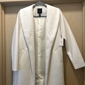 Forever 21 White Pea Coat